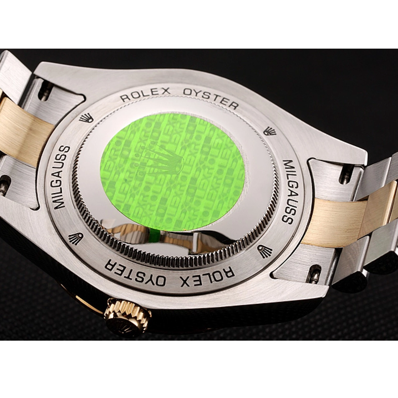 Aaa fake watches Rolex Champagne Case Day-Date Diamond Bracelet Tone Dial 1453974 Stainless Two Gold Swiss Steel 0818